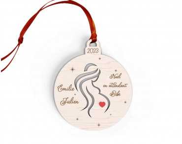 Boule de Noël personnalisée grossesse