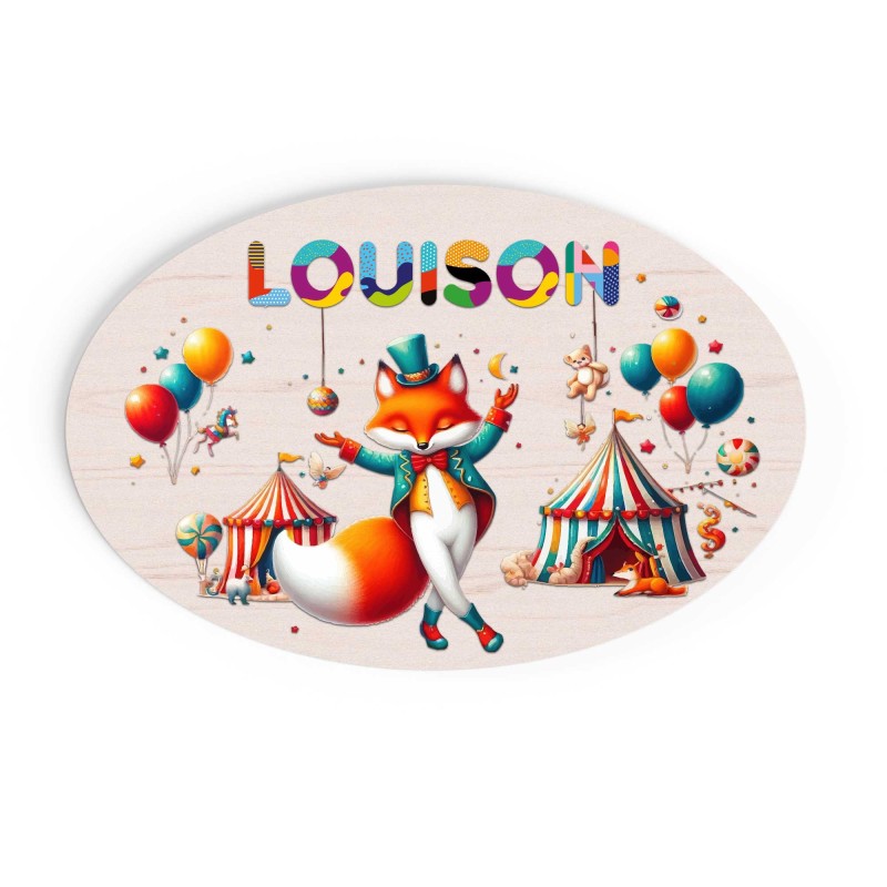 Plaque de Porte Personnalisée thème cirque