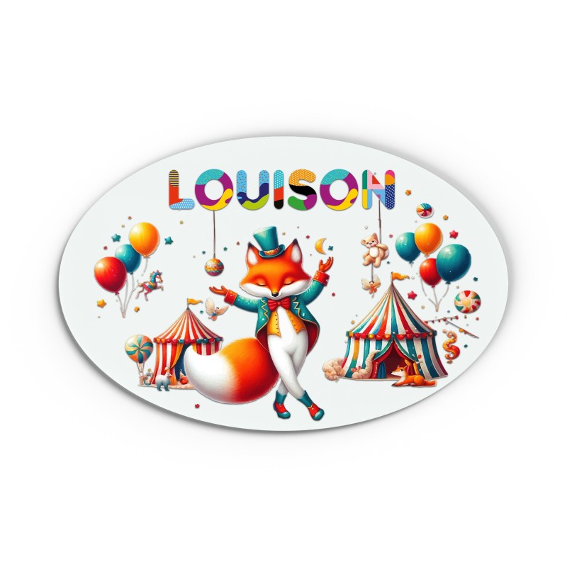 Plaque de Porte Personnalisée thème cirque