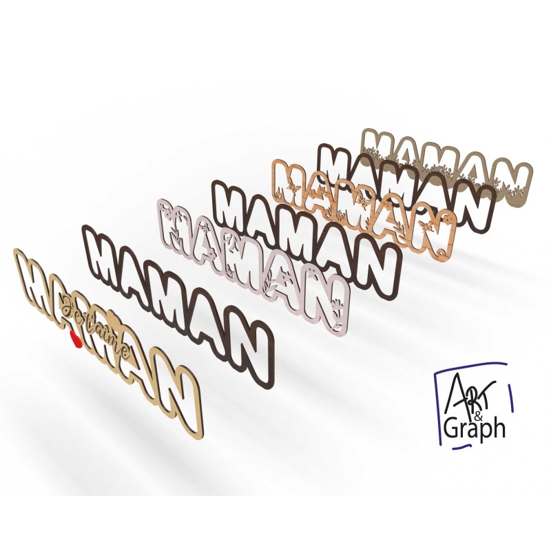 Décoration cadeau fêtes de mère Fichier numérique pour découpe laser