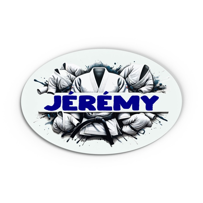 Plaque de Porte Personnalisable thème Judo bois ou plexi