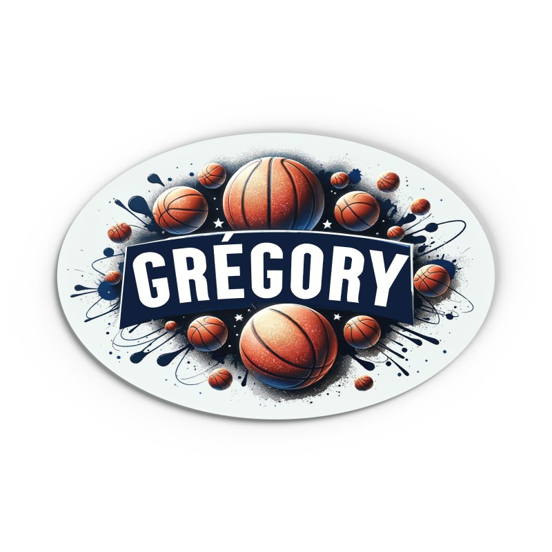 Plaque de Porte Personnalisable basketball thème sport bois ou plexi