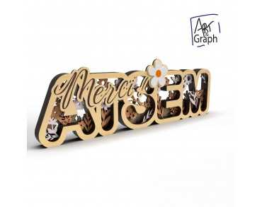 Décoration cadeau Atsem Fichier numérique pour découpe laser