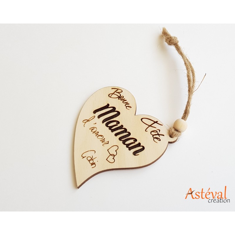 Porte clefs ou suspension personnalisé Bonne fête maman d'amour