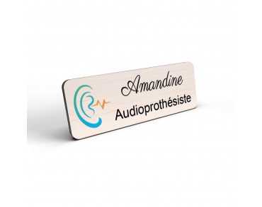 Badge Audioprothésiste Personnalisable couleur