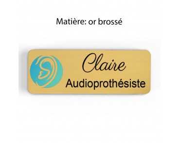 Badge Audioprothésiste Personnalisable couleur