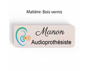 Badge Audioprothésiste Personnalisable couleur