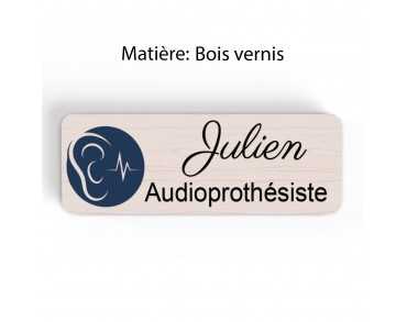 Badge Audioprothésiste Personnalisable couleur