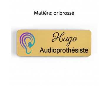 Badge Audioprothésiste Personnalisable couleur