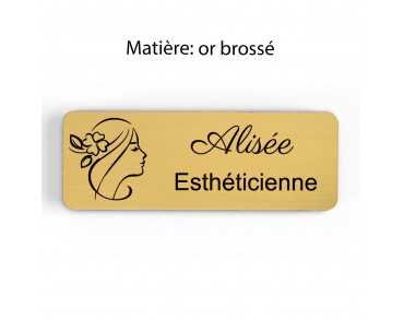 Badge esthéticienne Personnalisable spécialistes bien être