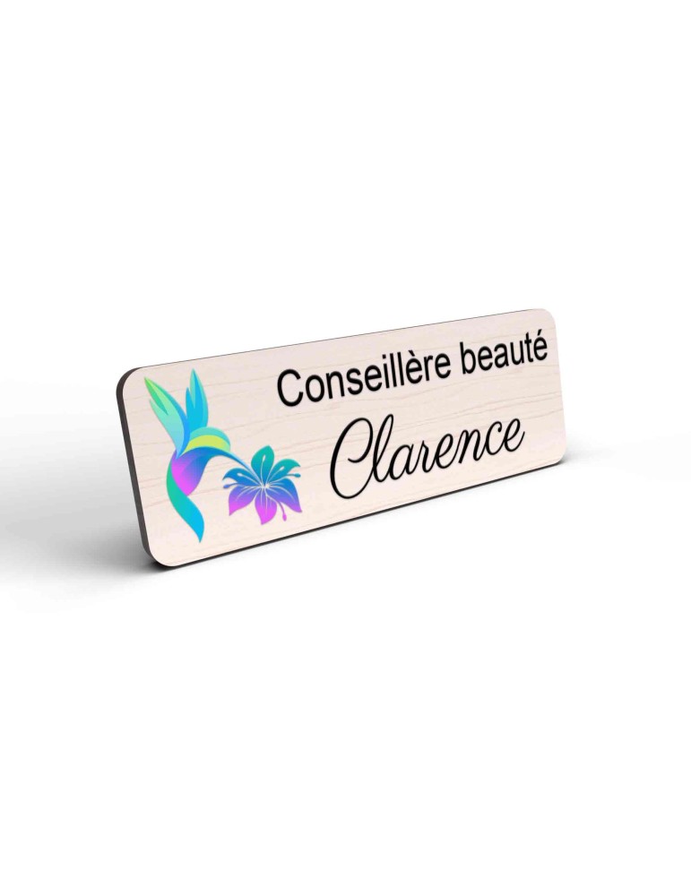 Badge esthéticienne Personnalisable couleur spécialistes bien être