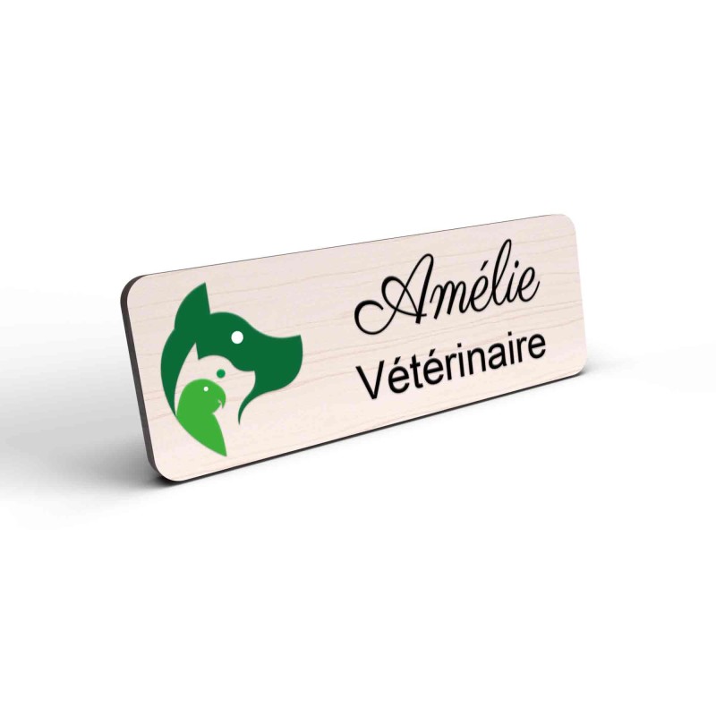 Badge vétérinaire Personnalisable Couleur