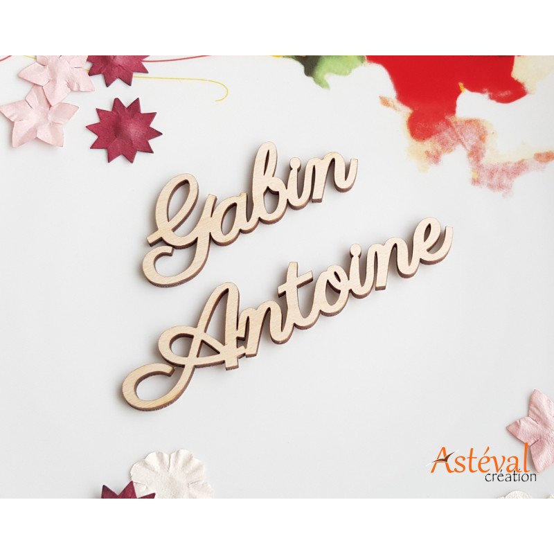 Marque place prénom en bois personnalisé - Mariage, Baptême, ou Anniversaire - baby shower- Décoration de table