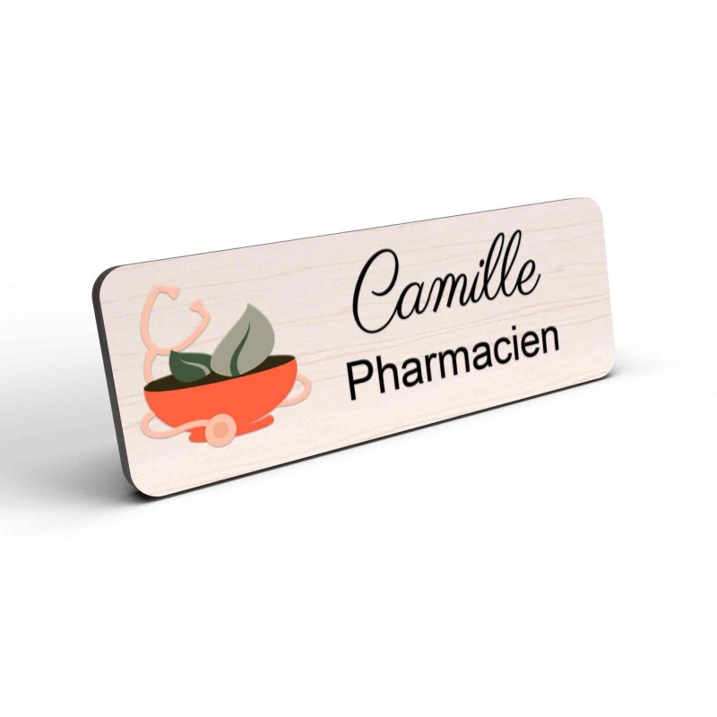 Badge pharmacie Personnalisé caducée pharmacien