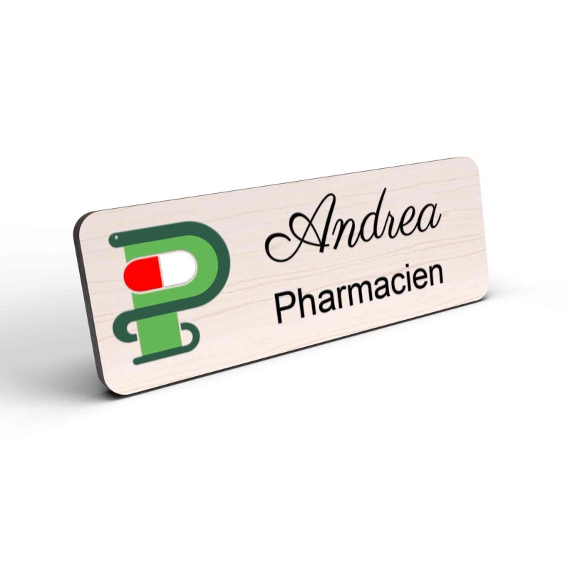 Badge pharmacie Personnalisé caducée pharmacien