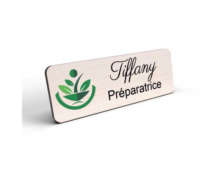 Badge pharmacie Personnalisé mortier préparatrice