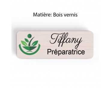 Badge pharmacie Personnalisé mortier préparatrice