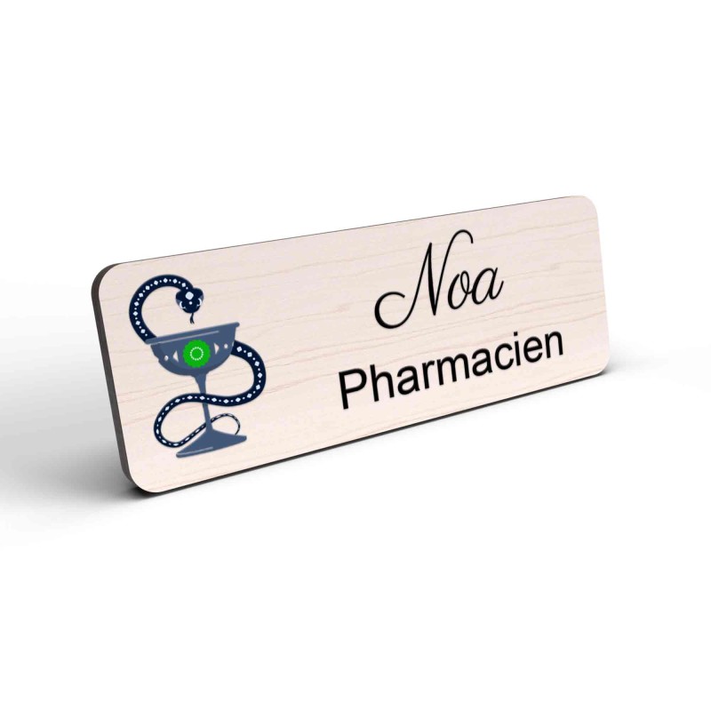 Badge pharmacie Personnalisé caducée pharmacien