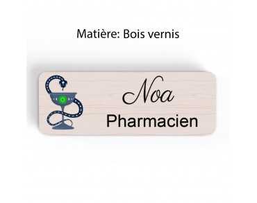 Badge pharmacie Personnalisé caducée pharmacien