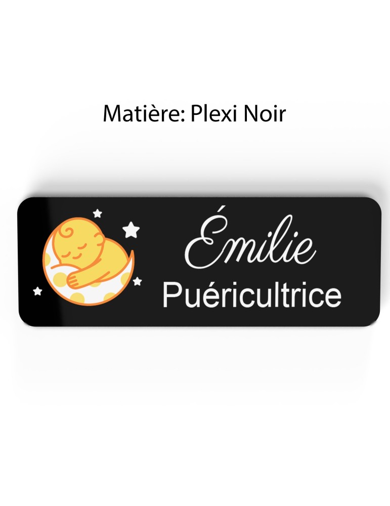 Badge Petite Enfance Personnalisé - Professionnel Crèche, Puéricultrice, Animatrice