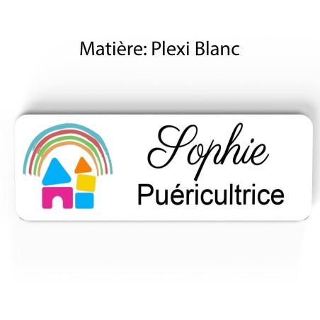 Badge Petite Enfance Personnalisé - Professionnel Crèche, Puéricultrice, Animatrice