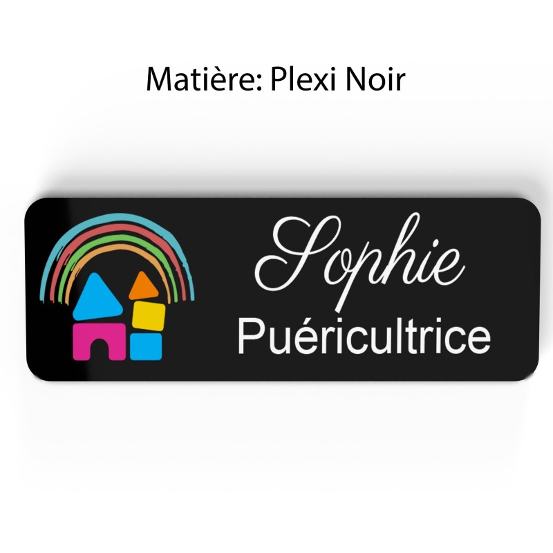Badge Petite Enfance Personnalisé - Professionnel Crèche, Puéricultrice, Animatrice