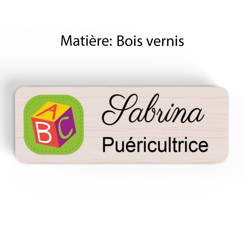 Badge Petite Enfance Personnalisé - Professionnel Crèche, Puéricultrice, Animatrice