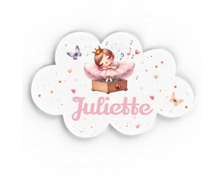 Plaque décorative Personnalisable interieur exterieur thème nuage ballerine