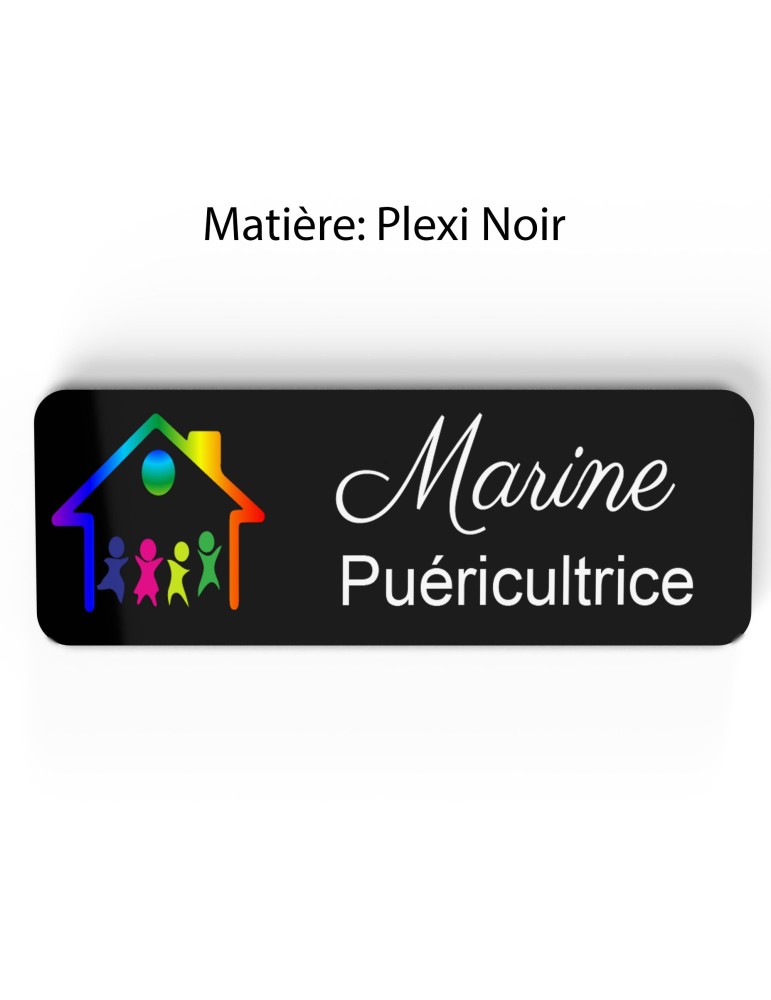 Badge Petite Enfance Personnalisé - Professionnel Crèche, Puéricultrice, Animatrice