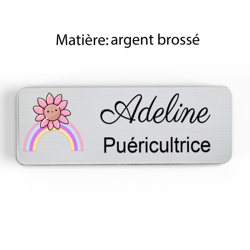 Badge Petite Enfance Personnalisé - Professionnel Crèche, Puéricultrice, Animatrice