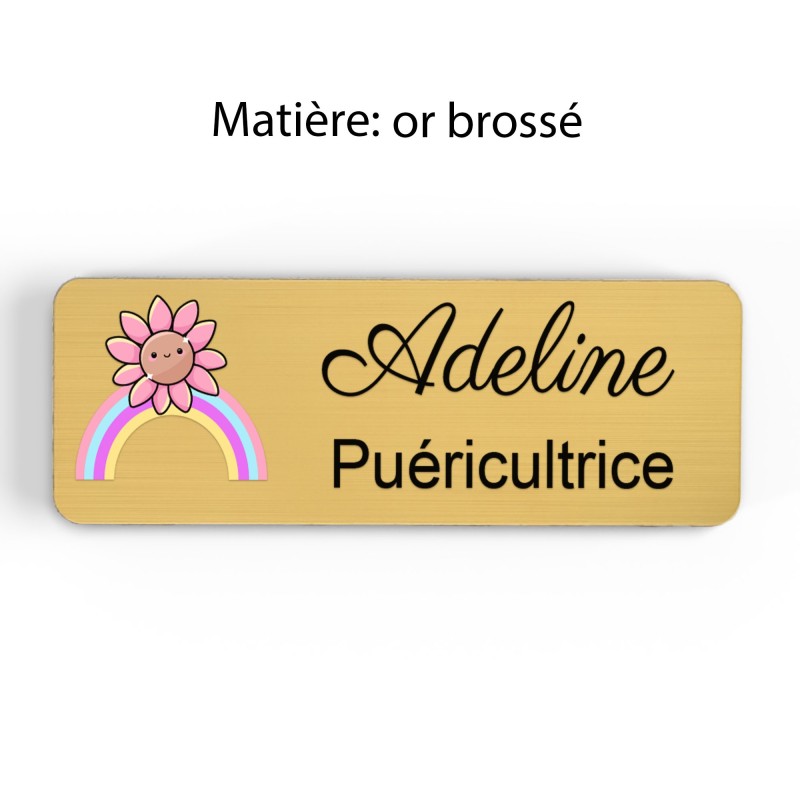 Badge Petite Enfance Personnalisé - Professionnel Crèche, Puéricultrice, Animatrice