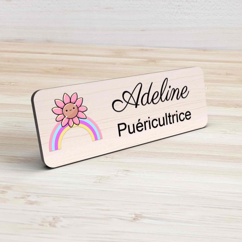 Badge Petite Enfance Personnalisé - Professionnel Crèche, Puéricultrice, Animatrice