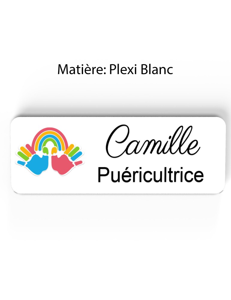 Badge Petite Enfance Personnalisé - Professionnel Crèche, Puéricultrice, Animatrice