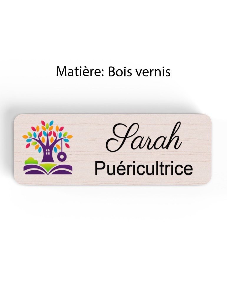 Badge Petite Enfance Personnalisé - Professionnel Crèche, Puéricultrice, Animatrice