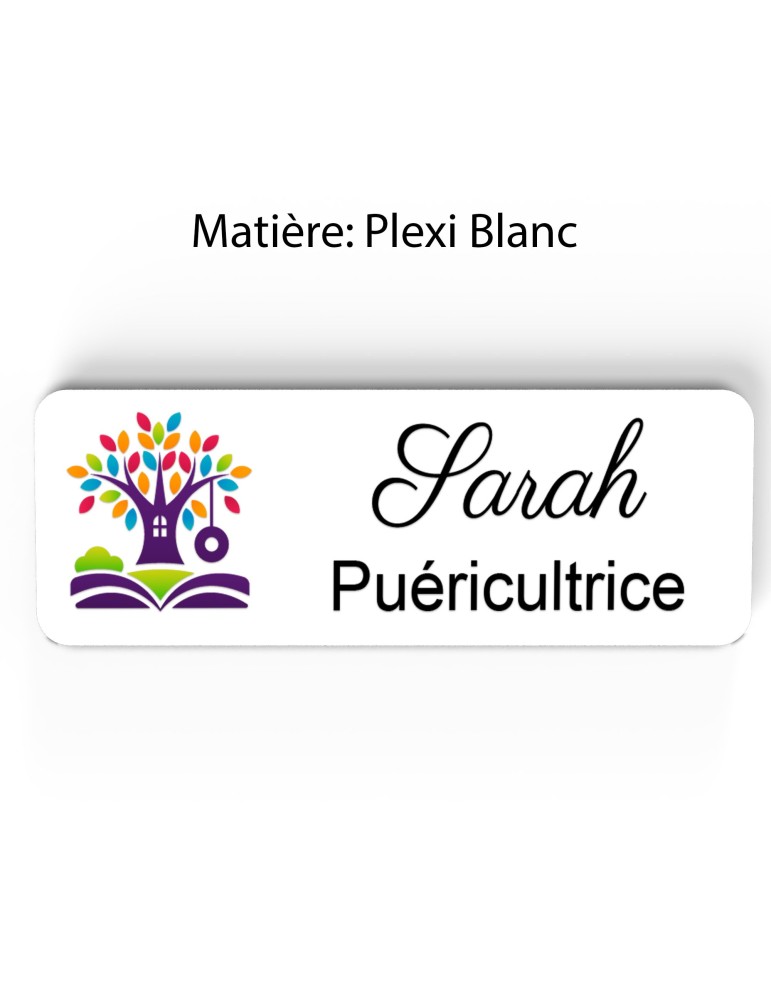Badge Petite Enfance Personnalisé - Professionnel Crèche, Puéricultrice, Animatrice
