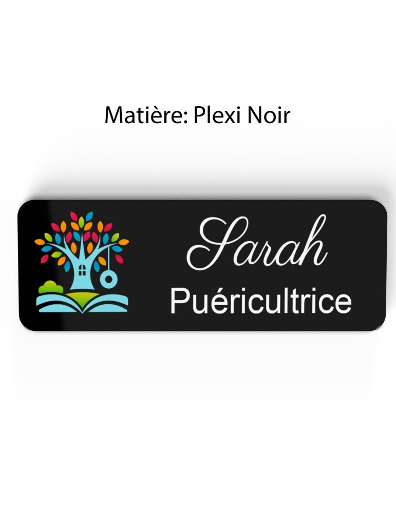 Badge Petite Enfance Personnalisé - Professionnel Crèche, Puéricultrice, Animatrice