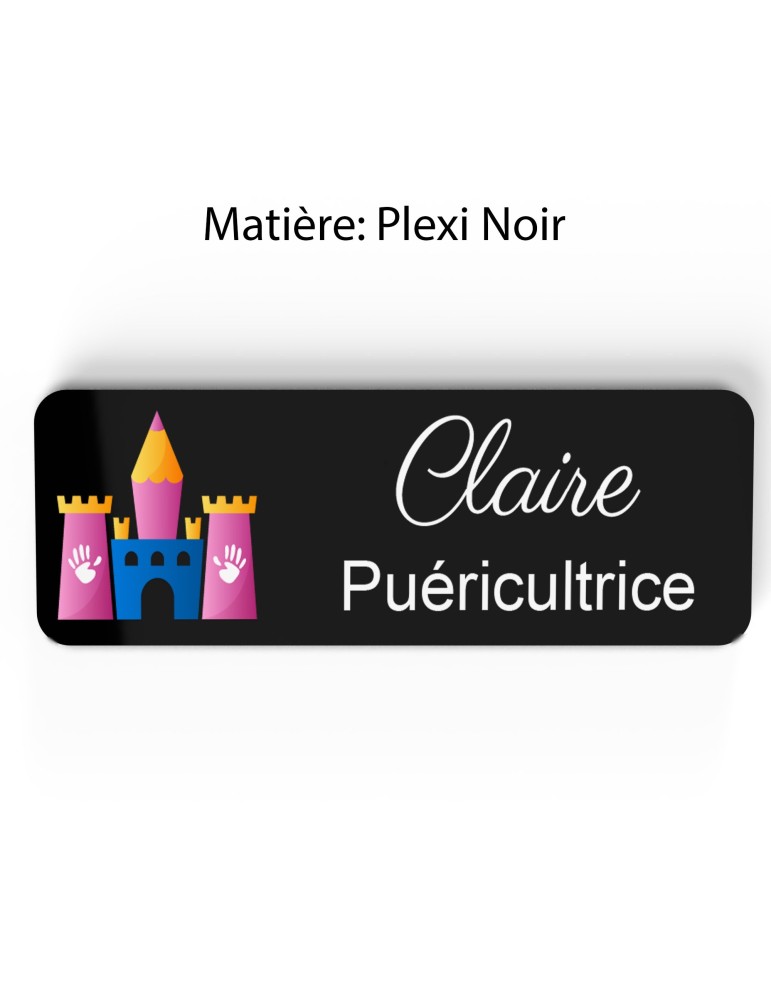 Badge Petite Enfance Personnalisé - Professionnel Crèche, Puéricultrice, Animatrice