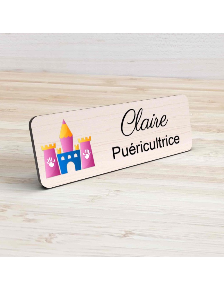 Badge Petite Enfance Personnalisé - Professionnel Crèche, Puéricultrice, Animatrice