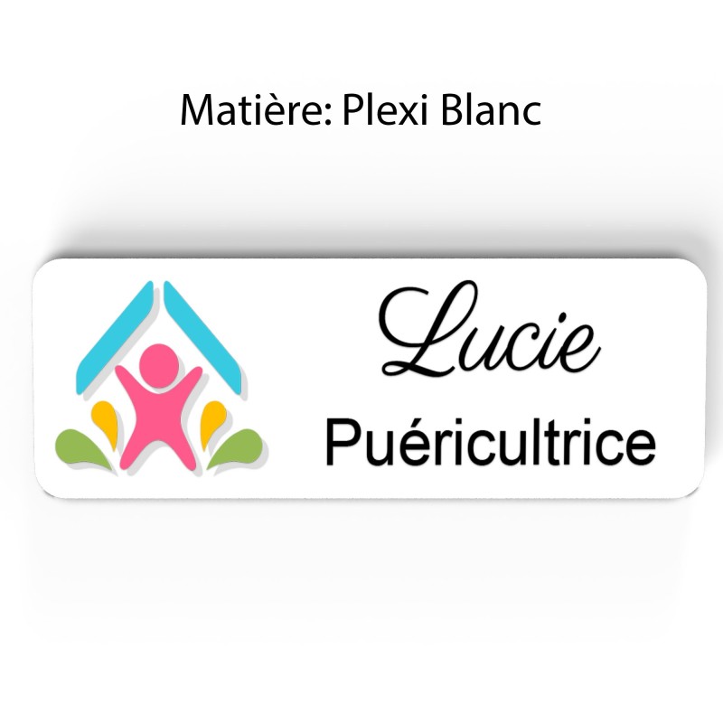 Badge Petite Enfance Personnalisé - Professionnel Crèche, Puéricultrice, Animatrice