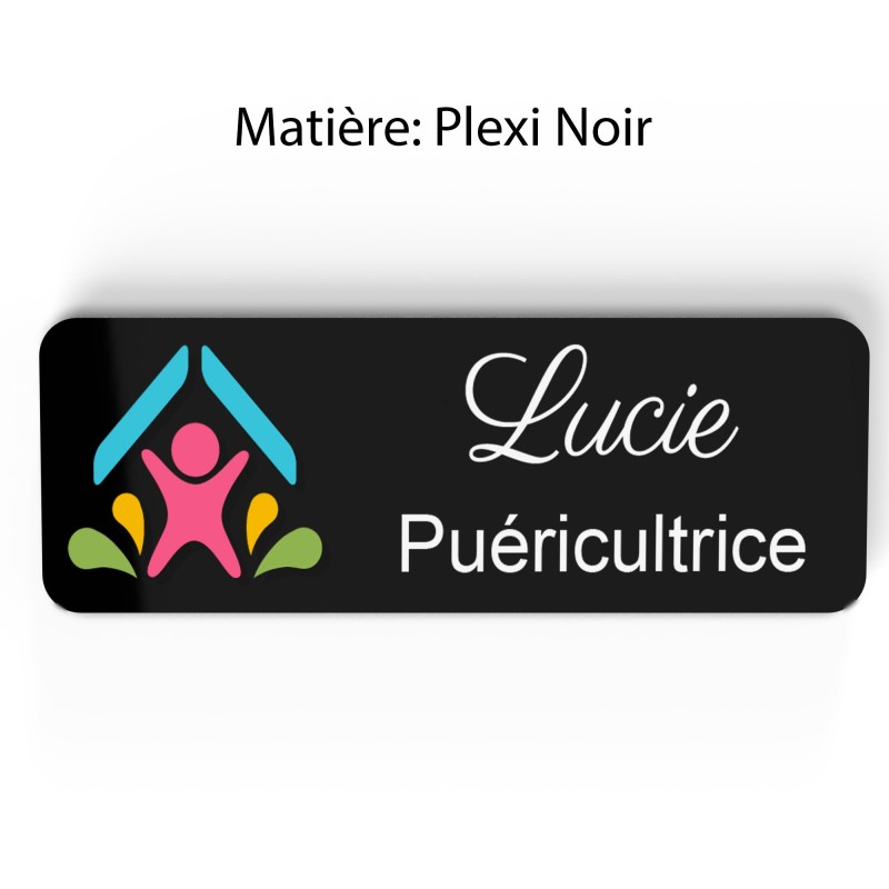 Badge Petite Enfance Personnalisé - Professionnel Crèche, Puéricultrice, Animatrice