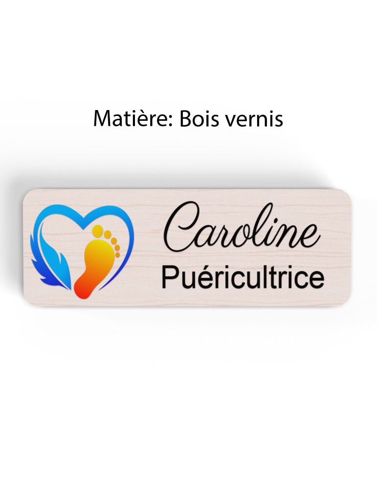 Badge Petite Enfance Personnalisé - Professionnel Crèche, Puéricultrice, Animatrice