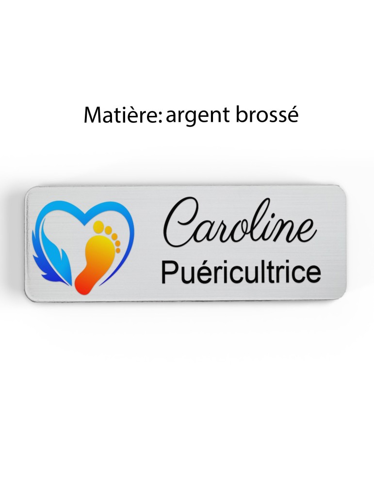 Badge Petite Enfance Personnalisé - Professionnel Crèche, Puéricultrice, Animatrice