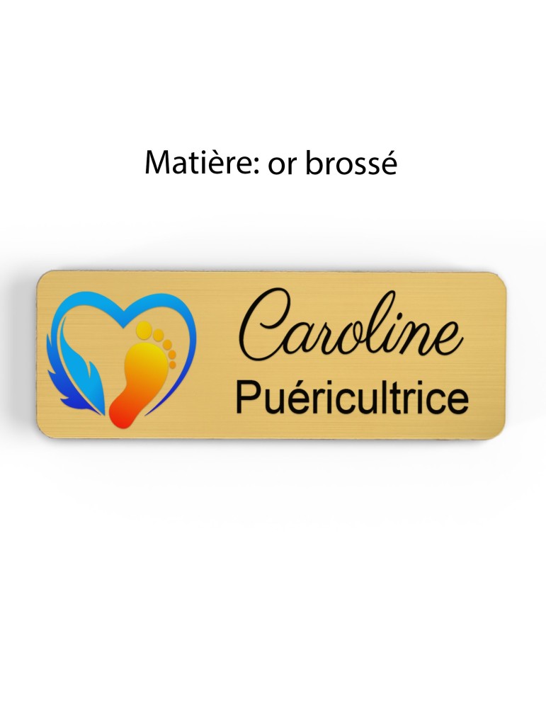 Badge Petite Enfance Personnalisé - Professionnel Crèche, Puéricultrice, Animatrice