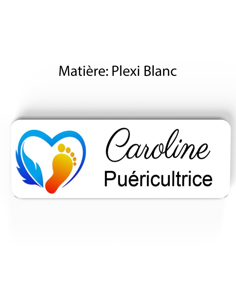 Badge Petite Enfance Personnalisé - Professionnel Crèche, Puéricultrice, Animatrice