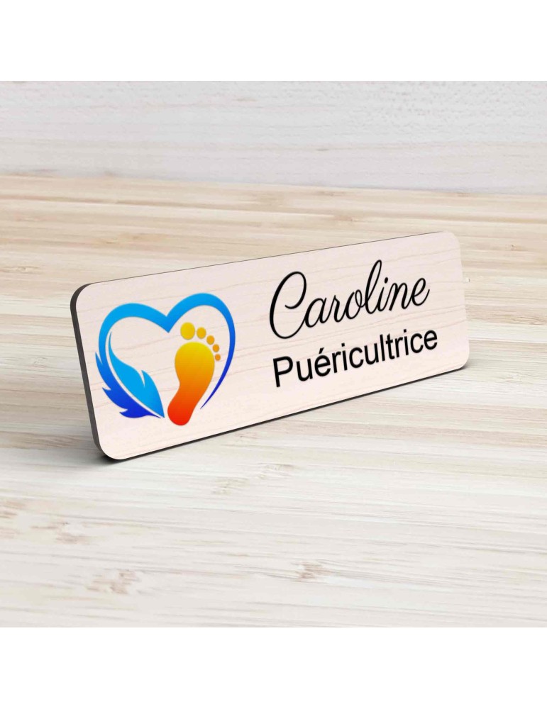 Badge Petite Enfance Personnalisé - Professionnel Crèche, Puéricultrice, Animatrice
