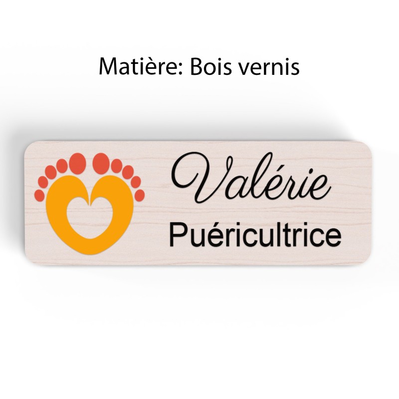 Badge Petite Enfance Personnalisé - Professionnel Crèche, Puéricultrice, Animatrice