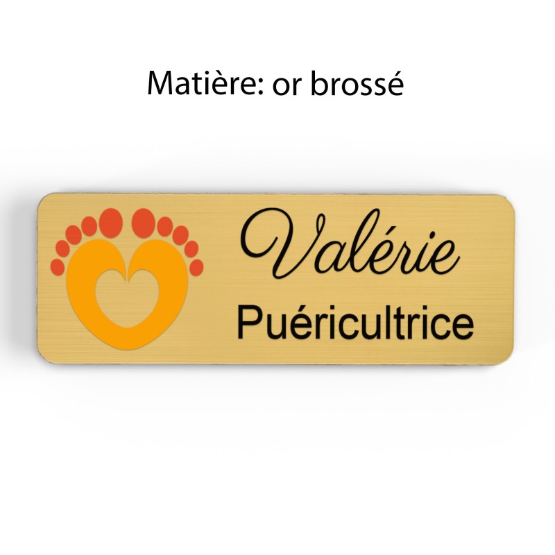 Badge Petite Enfance Personnalisé - Professionnel Crèche, Puéricultrice, Animatrice