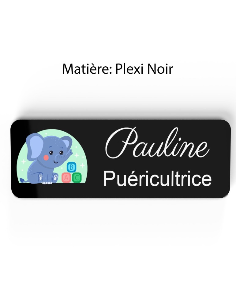 Badge Petite Enfance Personnalisé - Professionnel Crèche, Puéricultrice, Animatrice