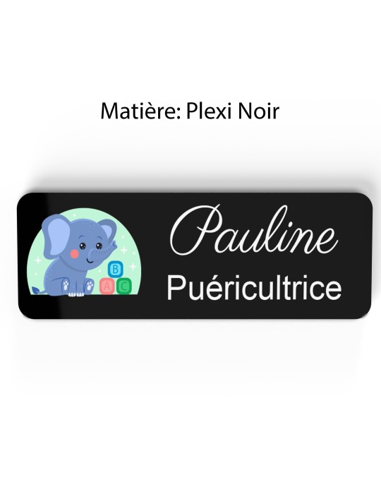Badge Petite Enfance Personnalisé - Professionnel Crèche, Puéricultrice, Animatrice