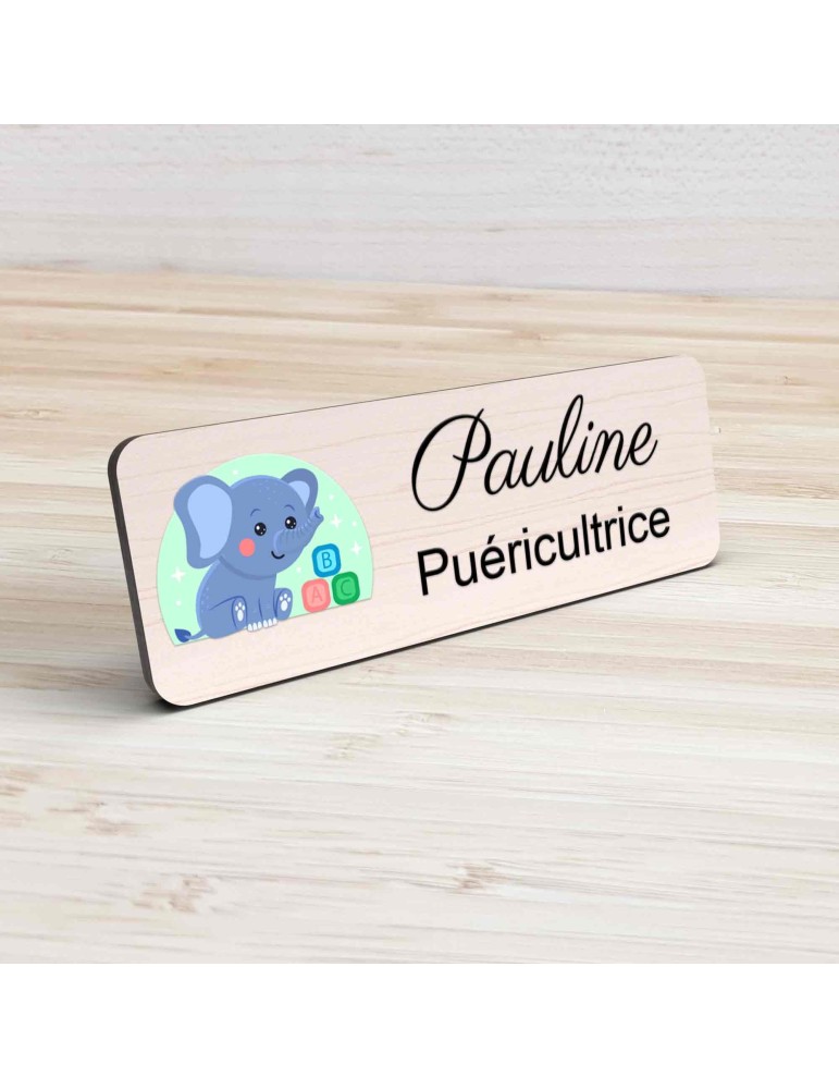 Badge Petite Enfance Personnalisé - Professionnel Crèche, Puéricultrice, Animatrice